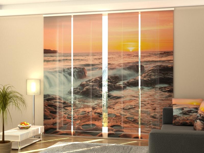 Paneļu aizkari (4 daļas) Summer Sunrise in Australia Home Trends