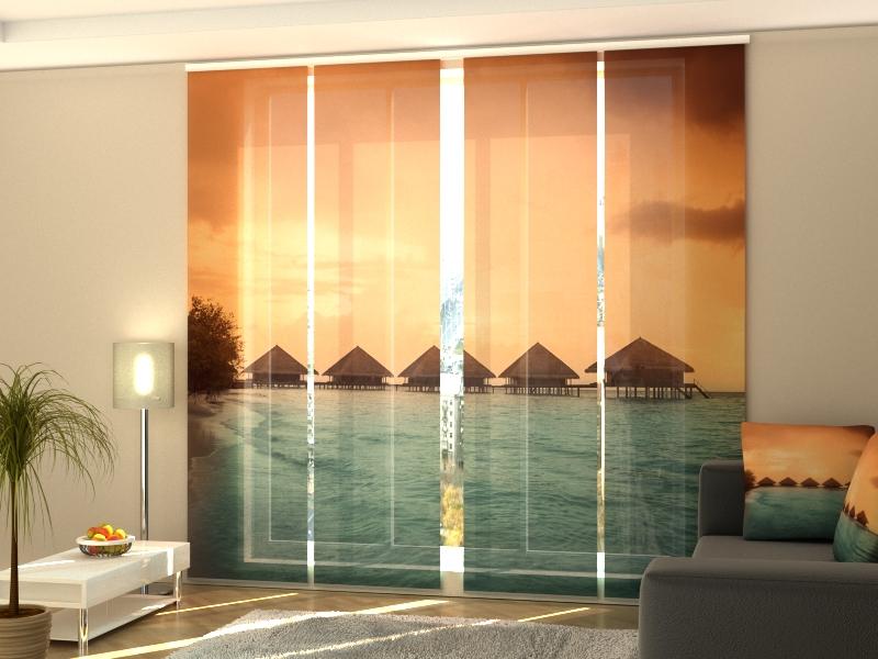 Paneļu aizkari (4 daļas) Sunset in Thailand Home Trends