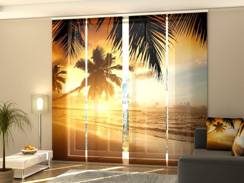 Paneļu aizkari (4 daļas) Sunset on the Carribean Home Trends