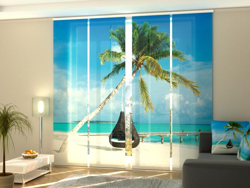 Paneļu aizkari (4 daļas) Swing-Daybed at Maldives Beach Home Trends