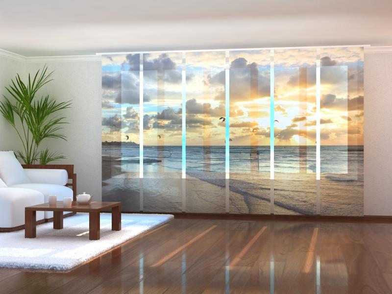 Paneļu aizkari (6 daļas) Faraway Ocean Home Trends