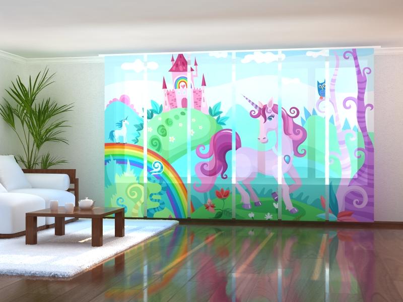 Paneļu aizkari (6 daļas) Magic Country and Unicorn Home Trends