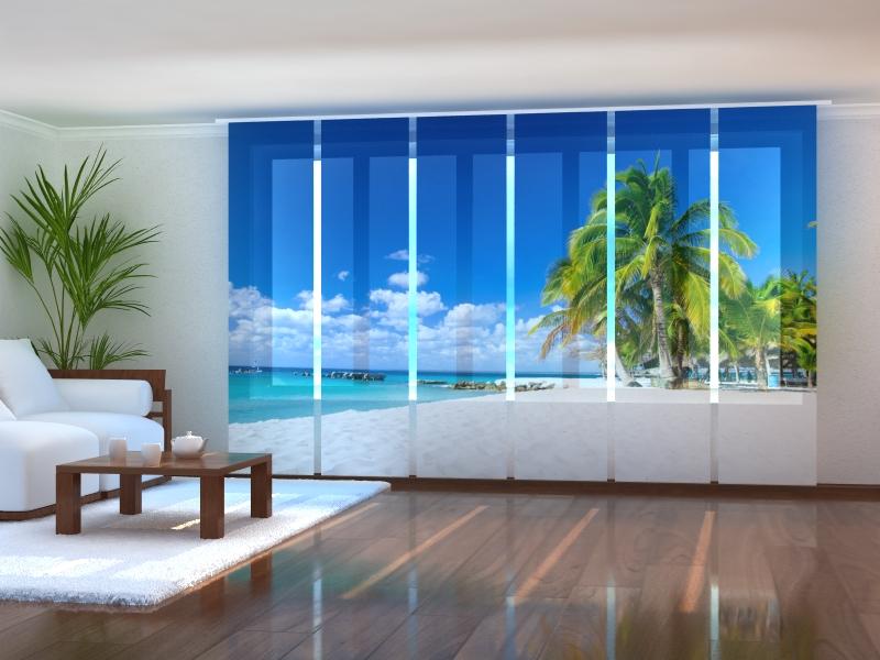 Paneļu aizkari (6 daļas) Mauritius Beach Screen / 140 / 40 Wellmira