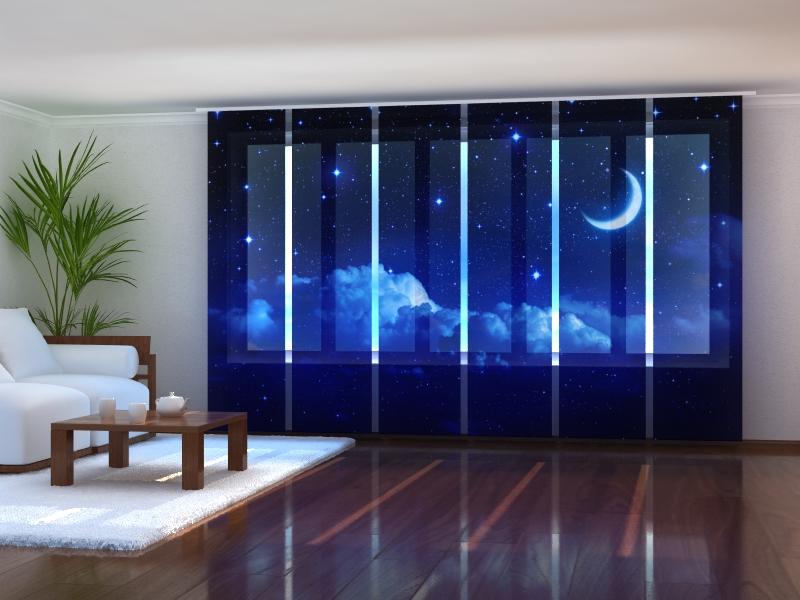 Paneļu aizkari (6 daļas) Moon over the Clouds Home Trends