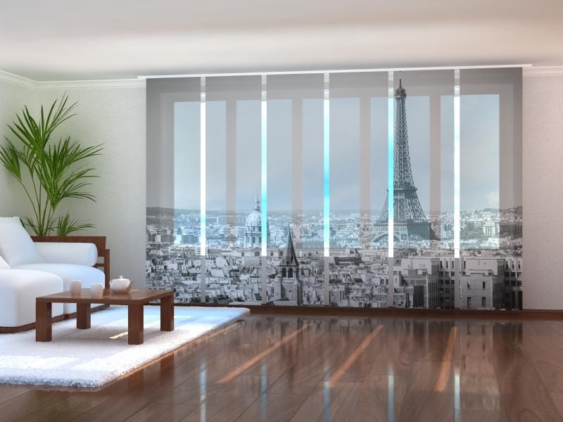Paneļu aizkari (6 daļas) Morning in Paris Black and White Home Trends