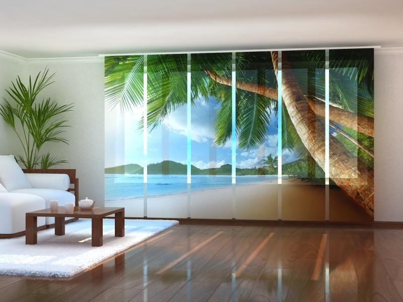 Paneļu aizkari (6 daļas) Ocean and Palms Screen / 140 / 40 Wellmira