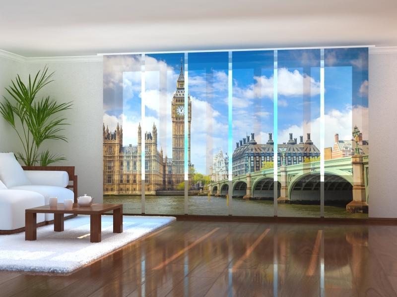 Paneļu aizkari (6 daļas) Old London Screen / 140 / 40 Wellmira