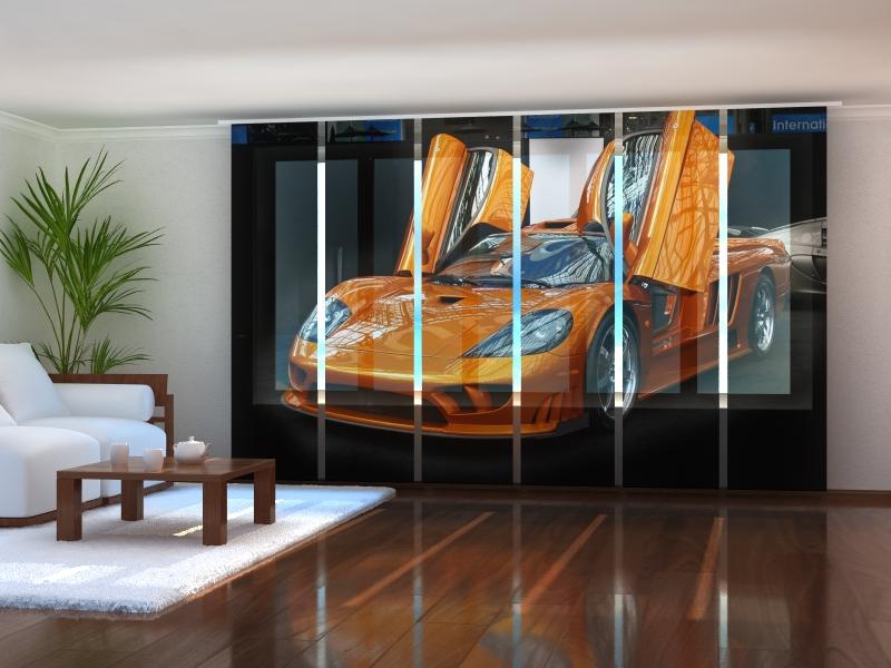 Paneļu aizkari (6 daļas) Orange Ferrari Wellmira