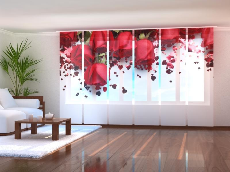Paneļu aizkari (6 daļas) Roses and Hearts Screen / 140 / 40 Wellmira