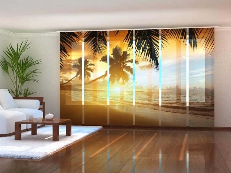 Paneļu aizkari (6 daļas) Sunset on the Caribbean Home Trends