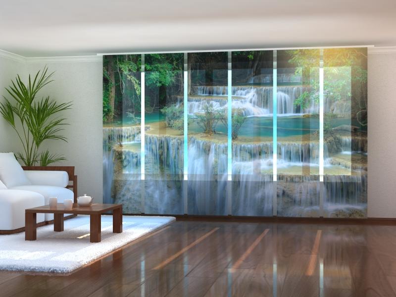 Paneļu aizkari (6 daļas) Waterfall in Kanchaburi 2 Home Trends