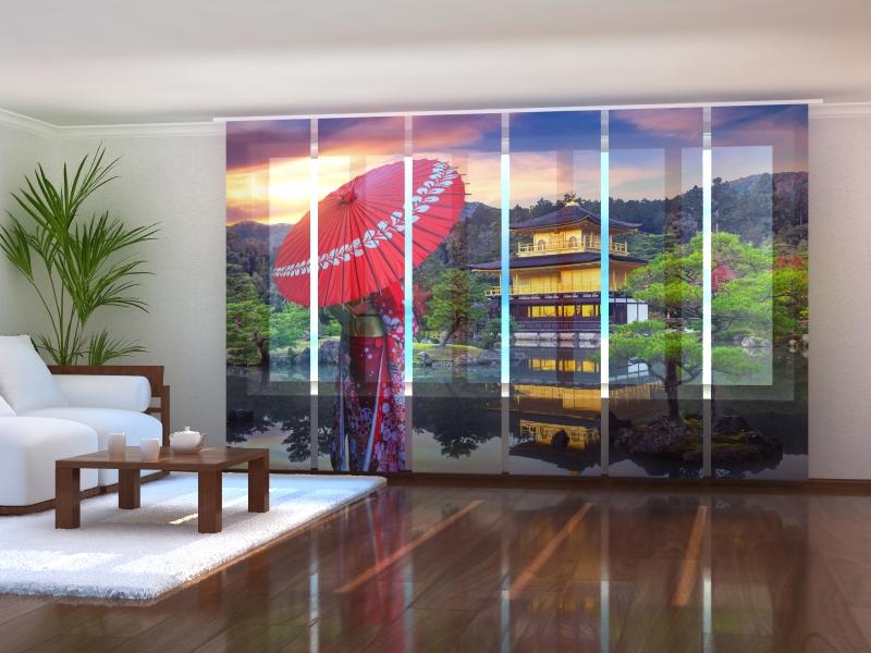 Paneļu aizkari (6 daļas) Woman in Kimono Home Trends