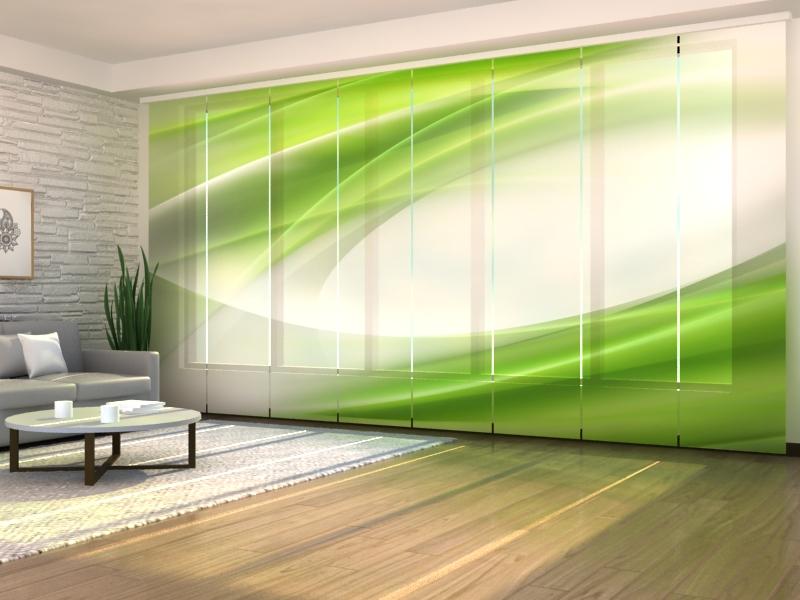 Paneļu aizkari (8 daļas) Abstraction of Lime Home Trends