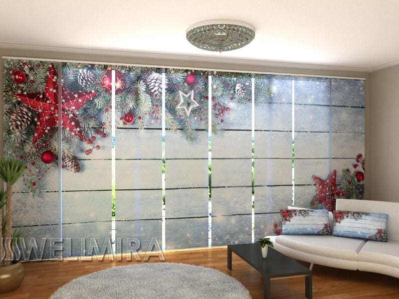 Paneļu aizkari (8 daļas) Christmas Star Home Trends