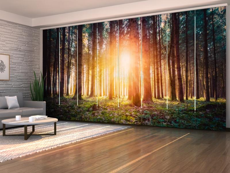 Paneļu aizkari (8 daļas) Magical Sunset in the Woodland Home Trends