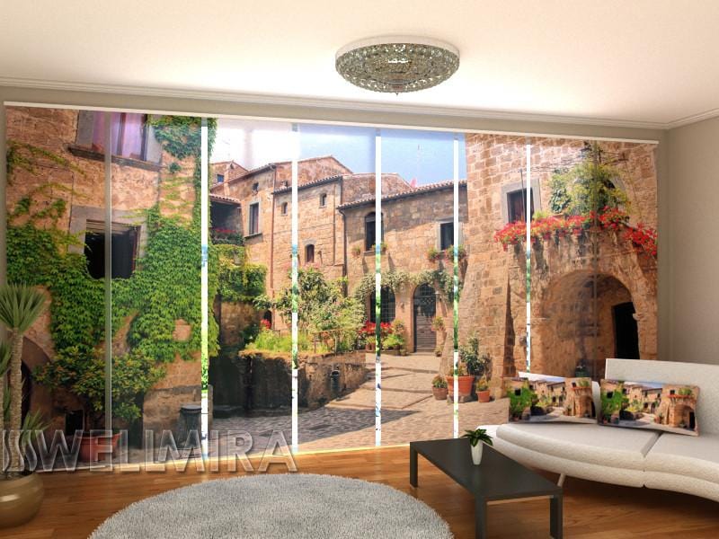 Paneļu aizkari (8 daļas) Picturesque Corner of Italy Home Trends