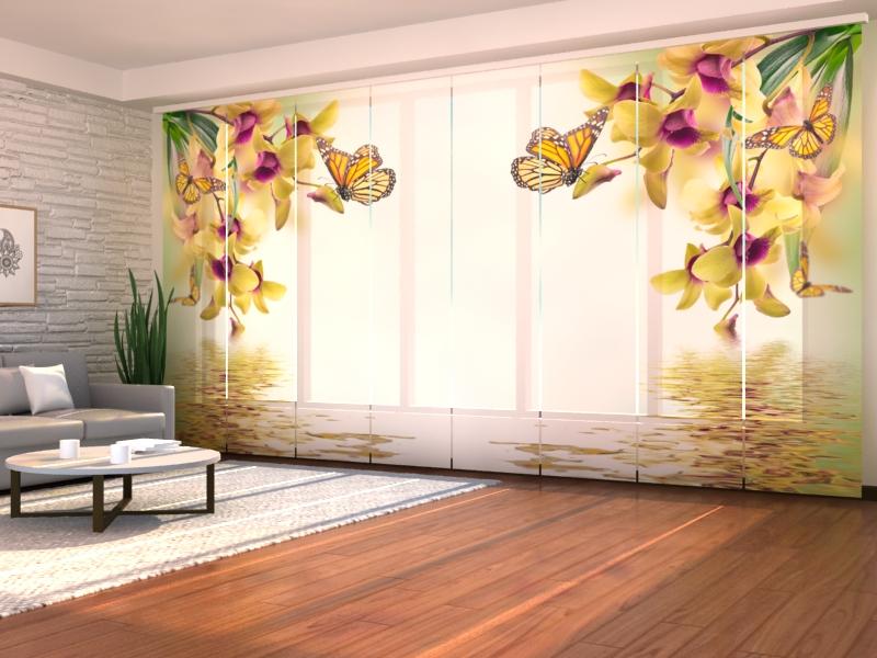 Paneļu aizkari (8 daļas) Tropical Flowers Home Trends