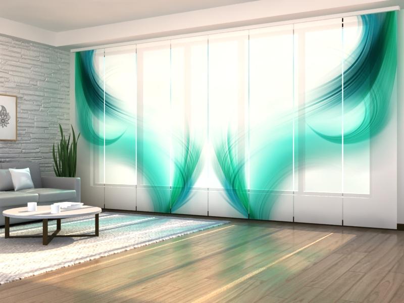 Paneļu aizkari (8 daļas) Turquoise Abstraction Home Trends