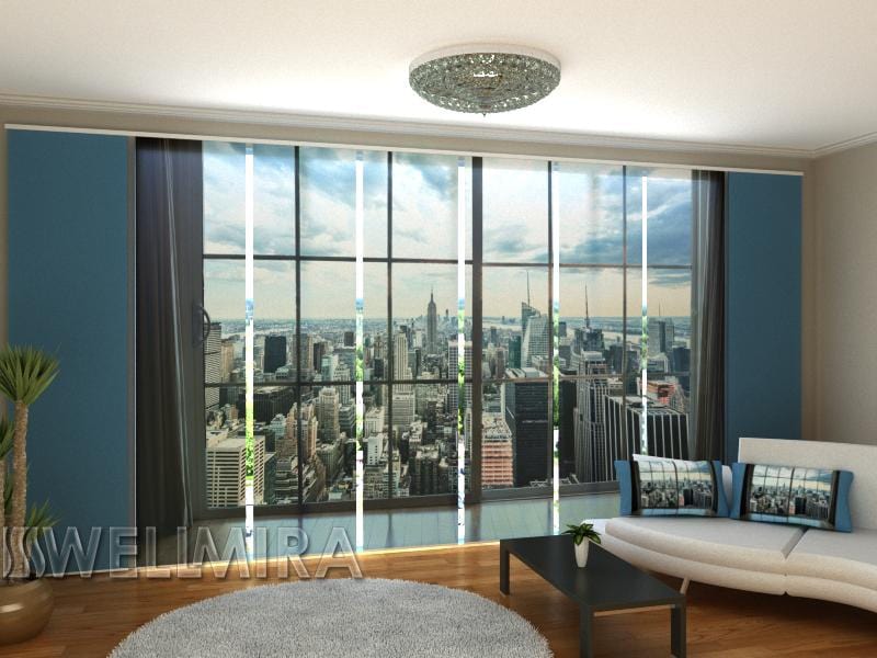 Paneļu aizkari (8 daļas) View of New York Home Trends