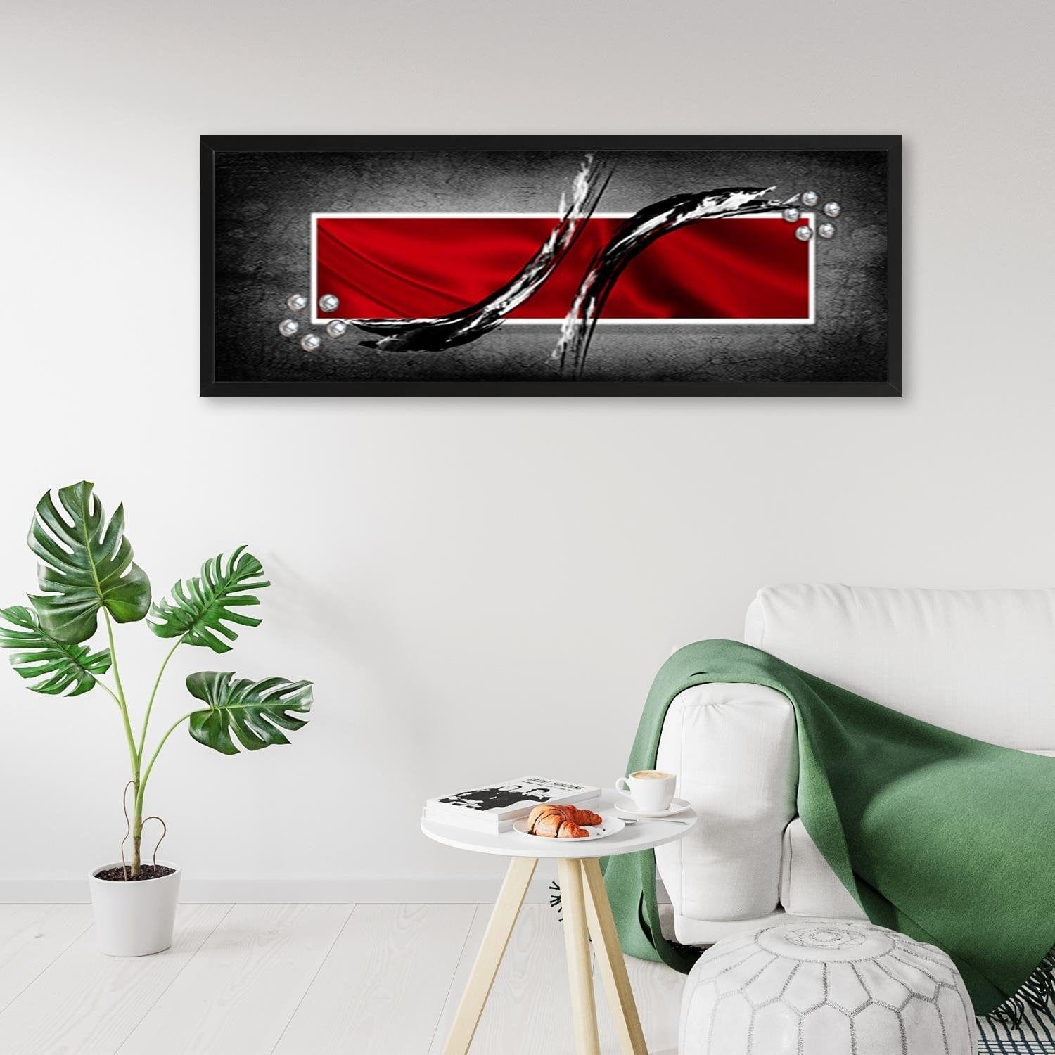 Picture in black frame PANORAMA, Abstraction Rectangle  Home Trends