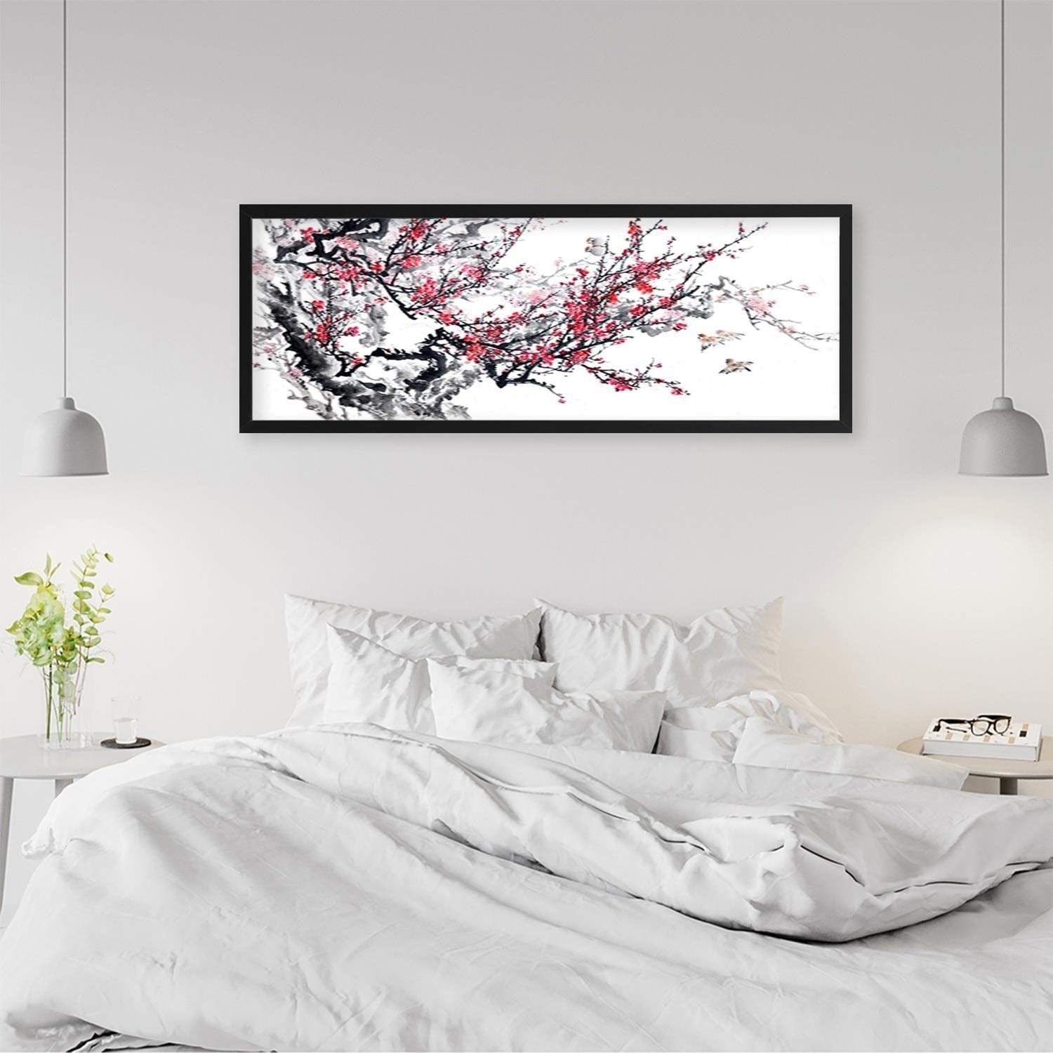Picture in black frame PANORAMA, Cherry Blossom Home Trends