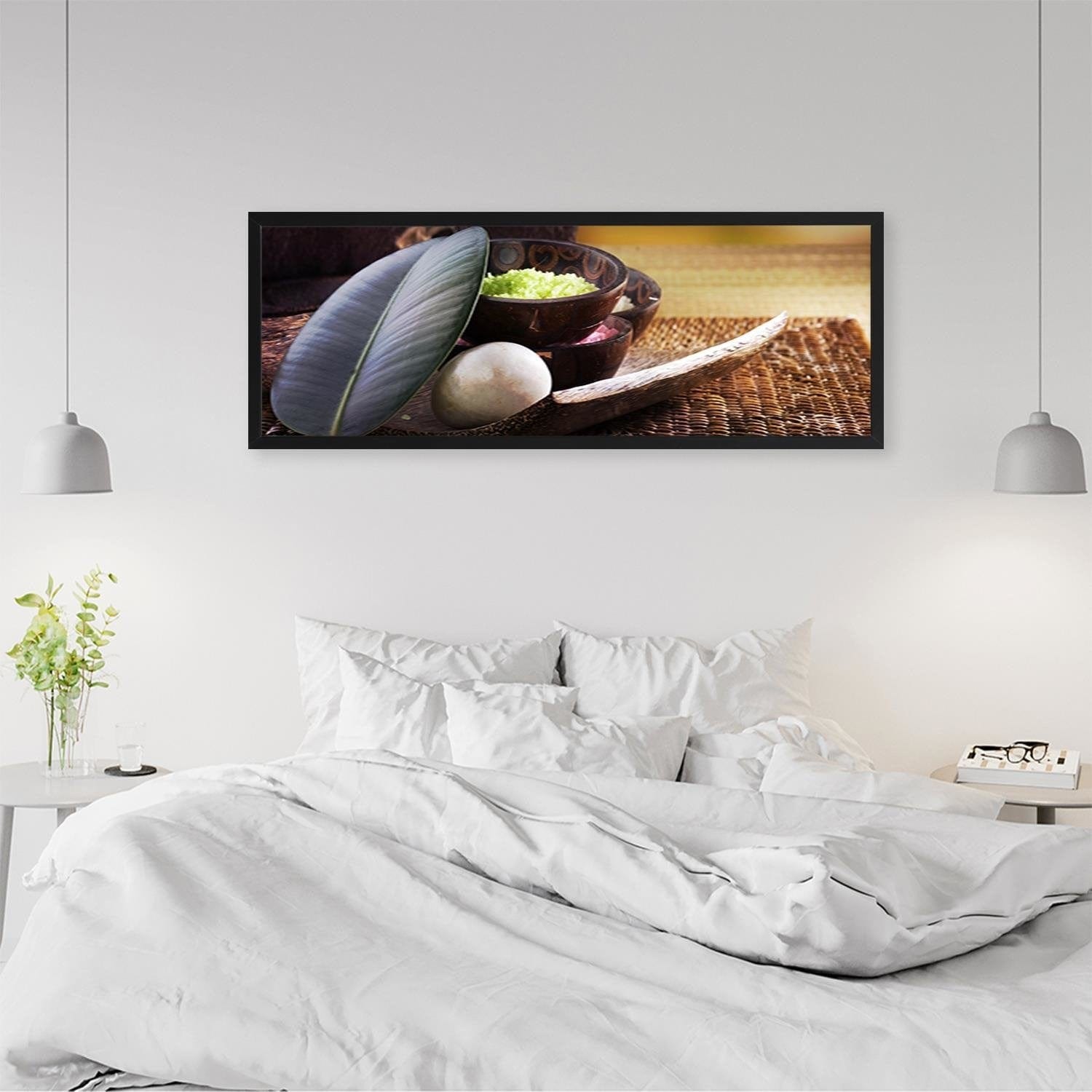 Picture in black frame PANORAMA, Composition Of Leaves Home Trends