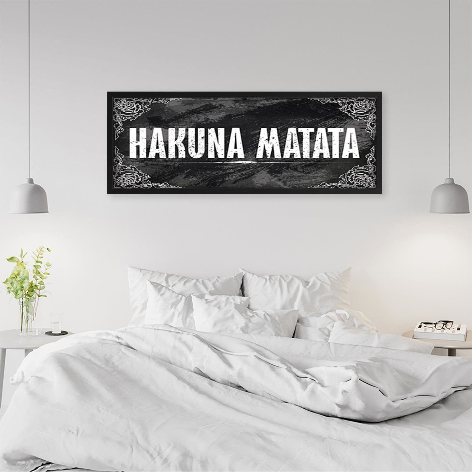 Picture in black frame PANORAMA, Hakuna Matata Home Trends