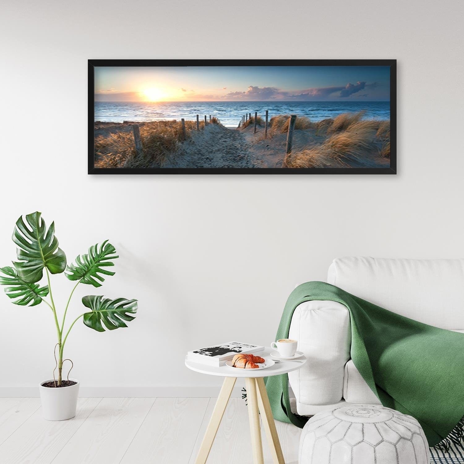 Picture in black frame PANORAMA, Sunset Over The Sea 3 Home Trends