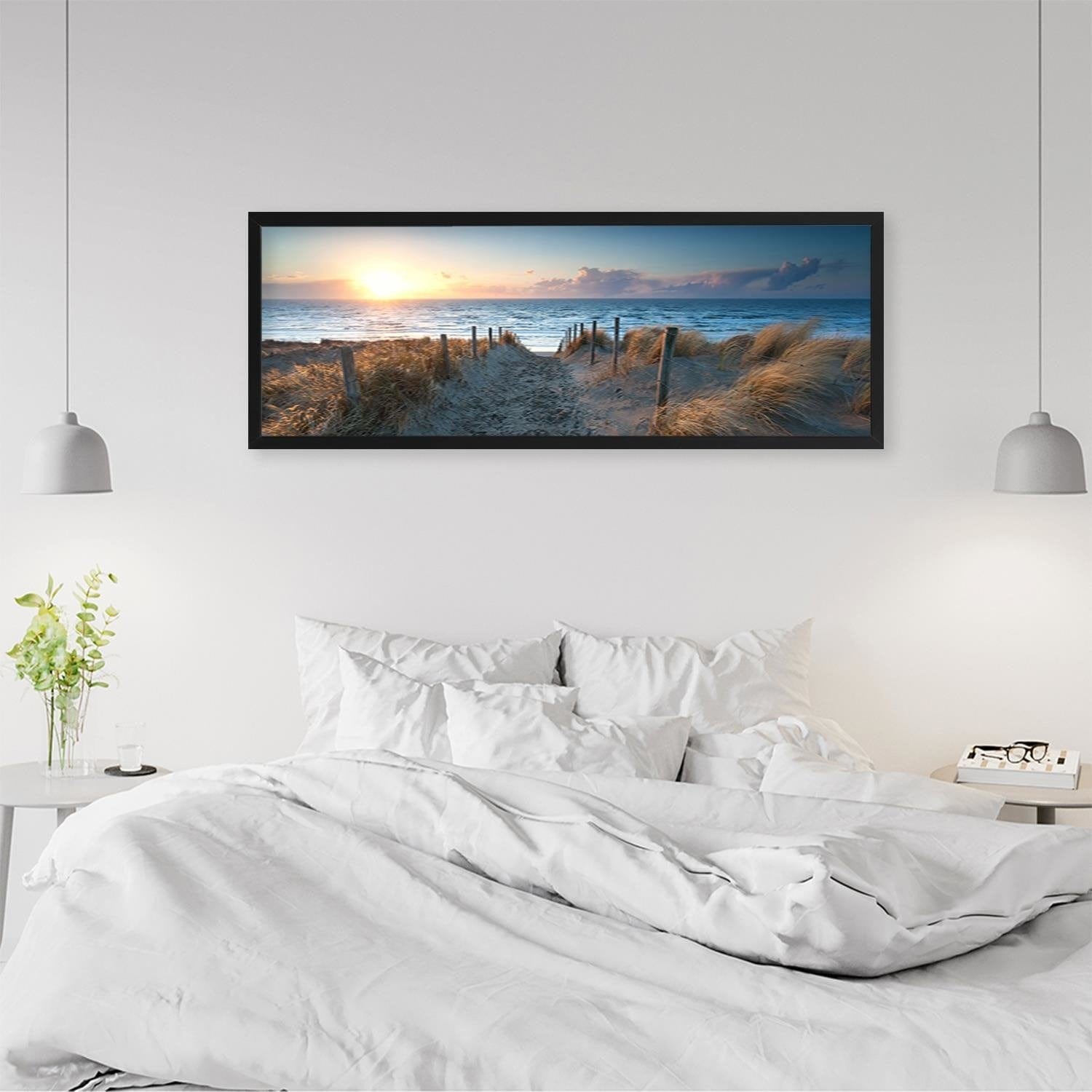 Picture in black frame PANORAMA, Sunset Over The Sea 3 Home Trends
