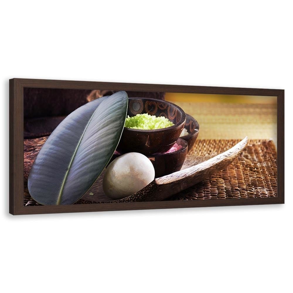Picture in brown frame PANORAMA, Composition Of Leaves Home Trends