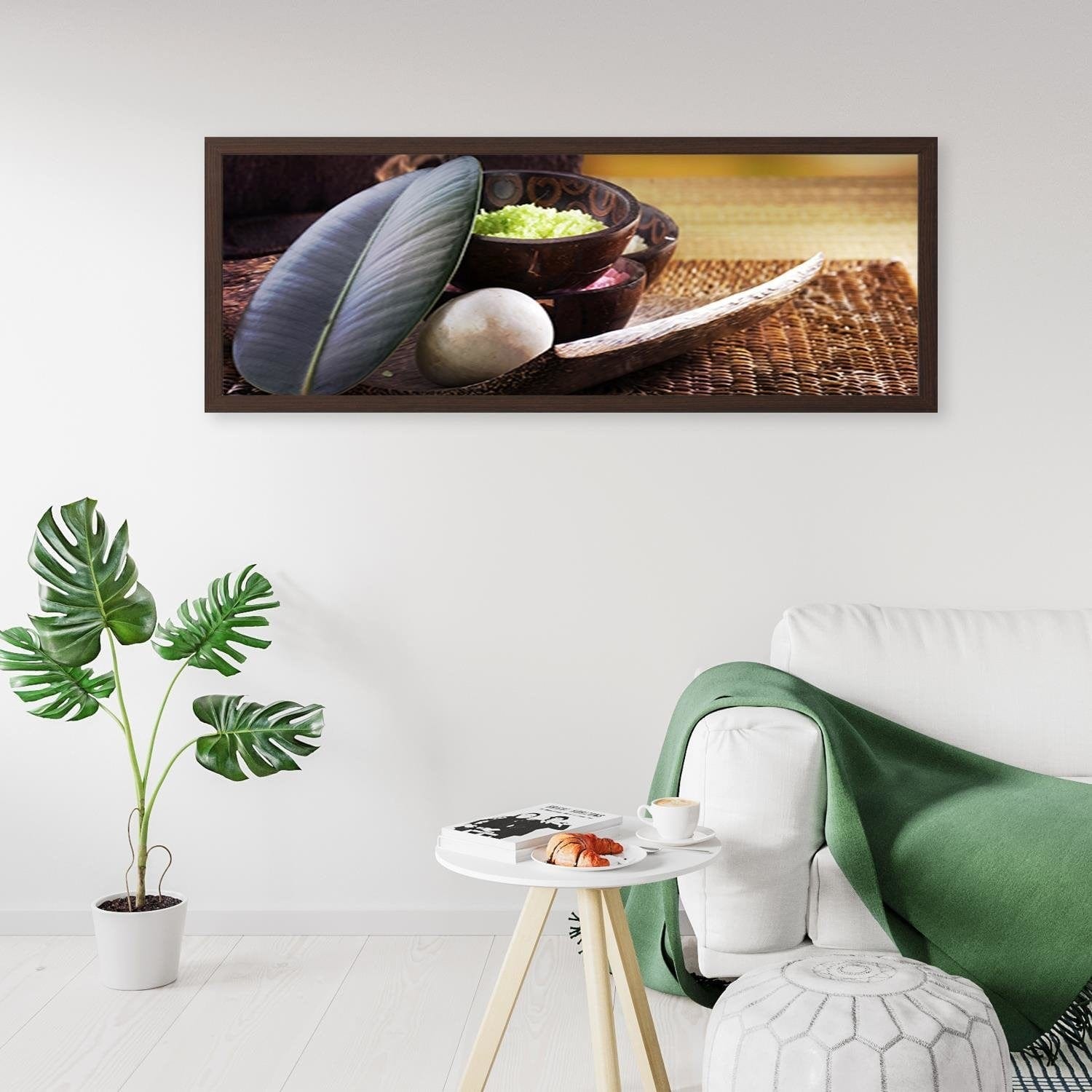 Picture in brown frame PANORAMA, Composition Of Leaves Home Trends