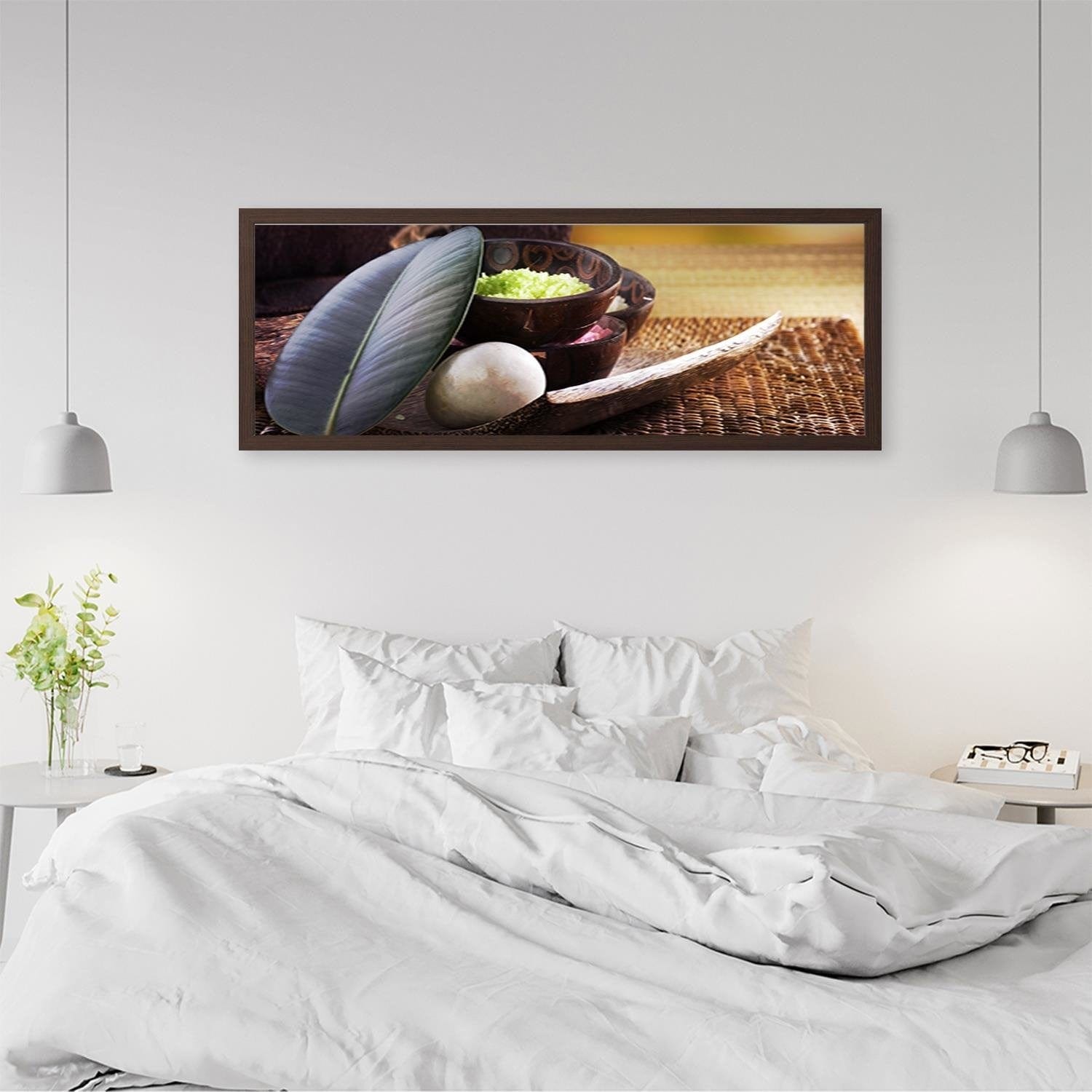 Picture in brown frame PANORAMA, Composition Of Leaves Home Trends