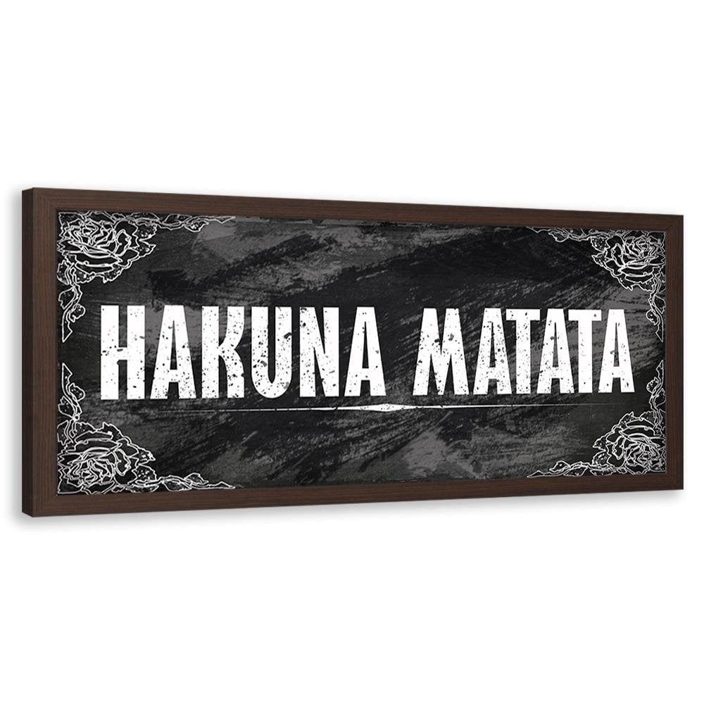 Picture in brown frame PANORAMA, Hakuna Matata Home Trends