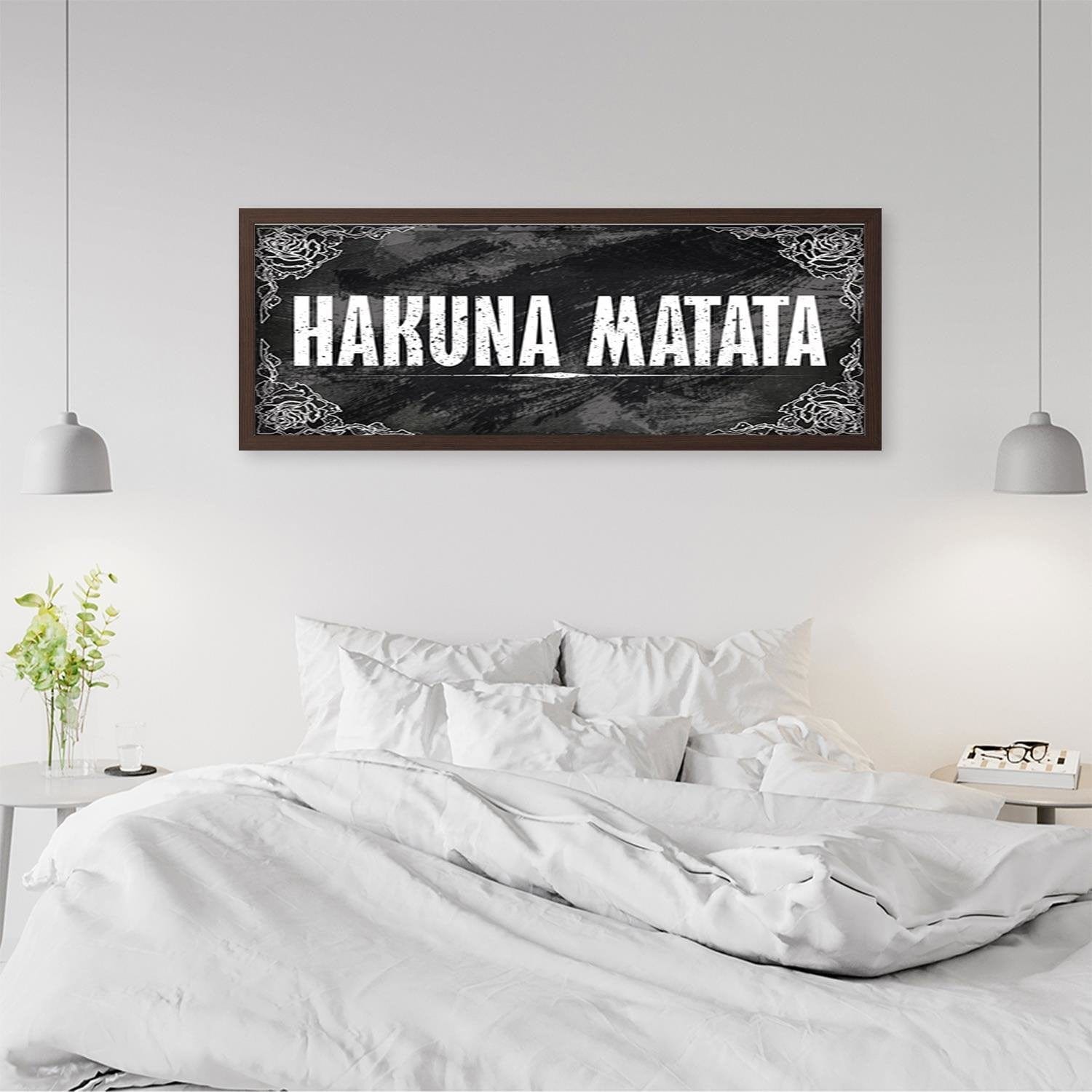 Picture in brown frame PANORAMA, Hakuna Matata Home Trends