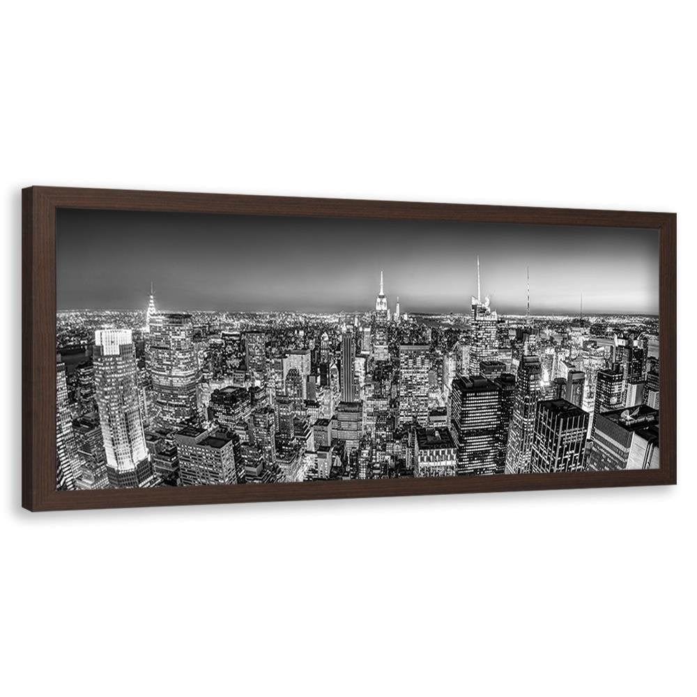 Picture in brown frame PANORAMA, New York City Home Trends