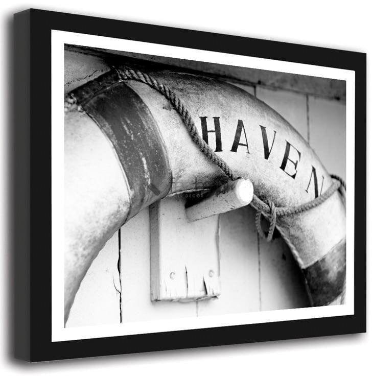 Picture in frame ZERO, Lifebelt 2 black and white Home Trends