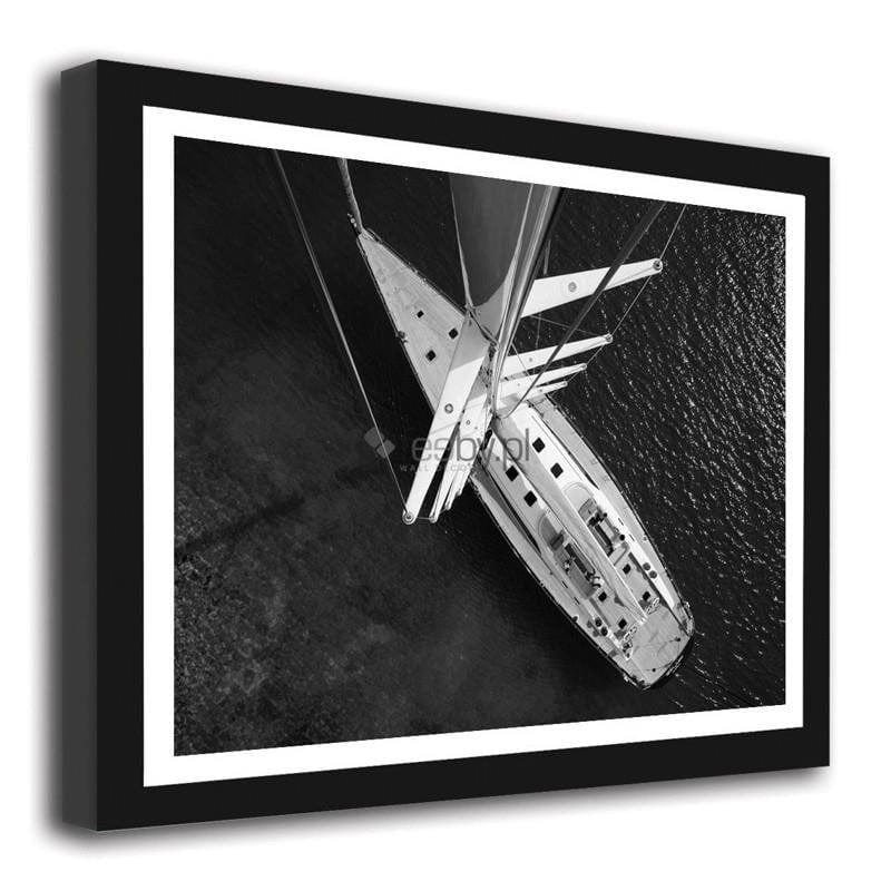Picture in frame ZERO, Yacht 2 black and white Home Trends