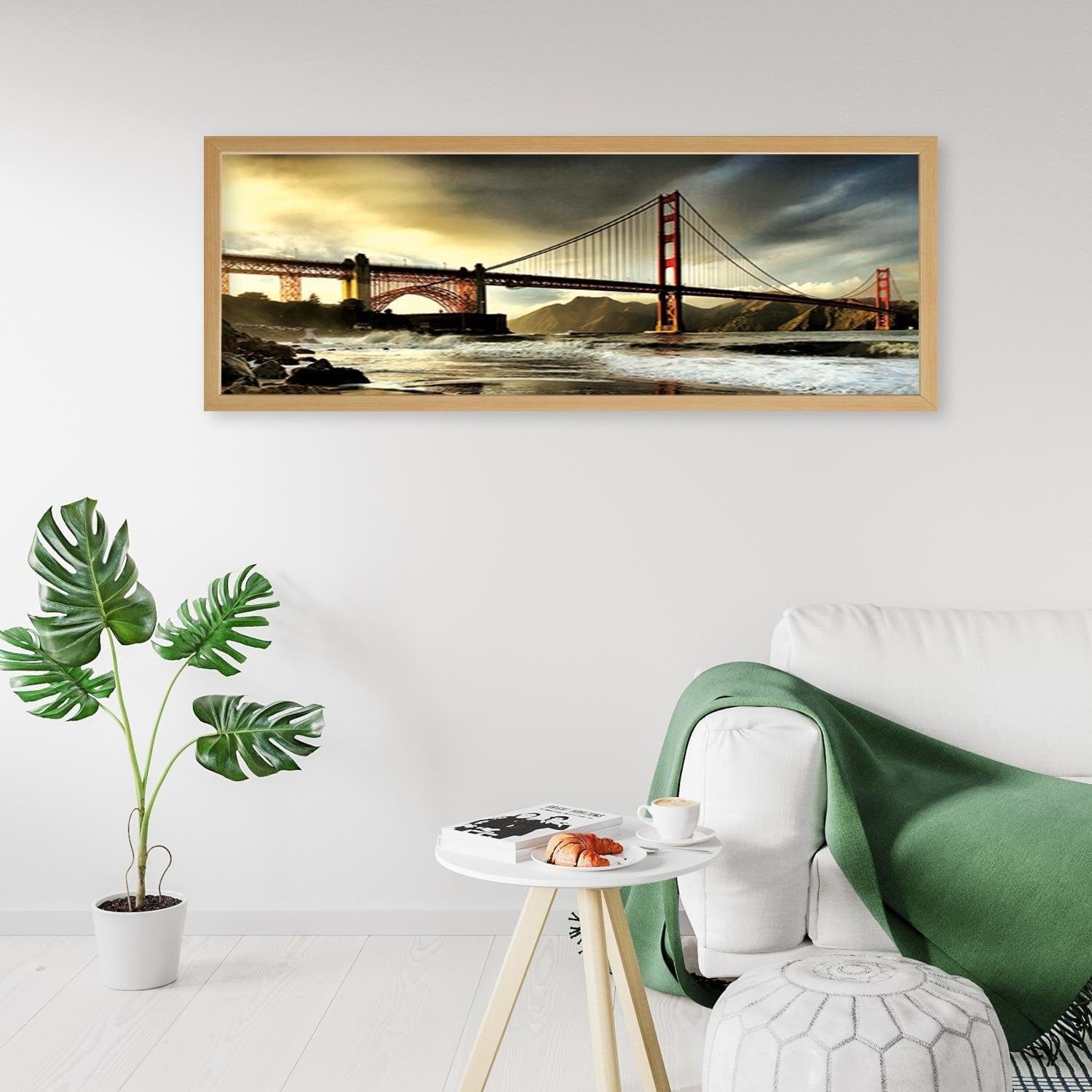 Picture in natural frame PANORAMA, Brooklyn Bridge 2 Home Trends