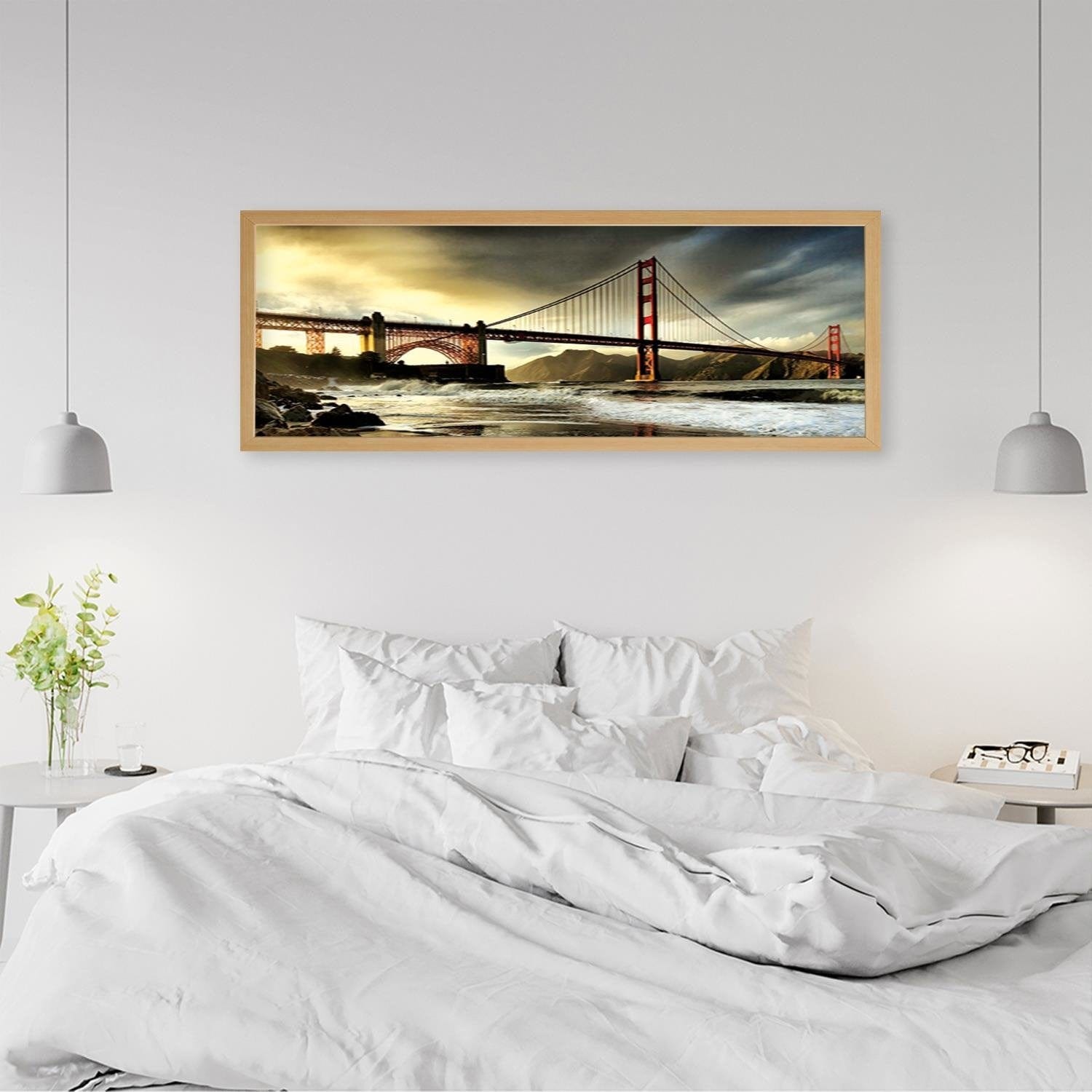 Picture in natural frame PANORAMA, Brooklyn Bridge 2 Home Trends