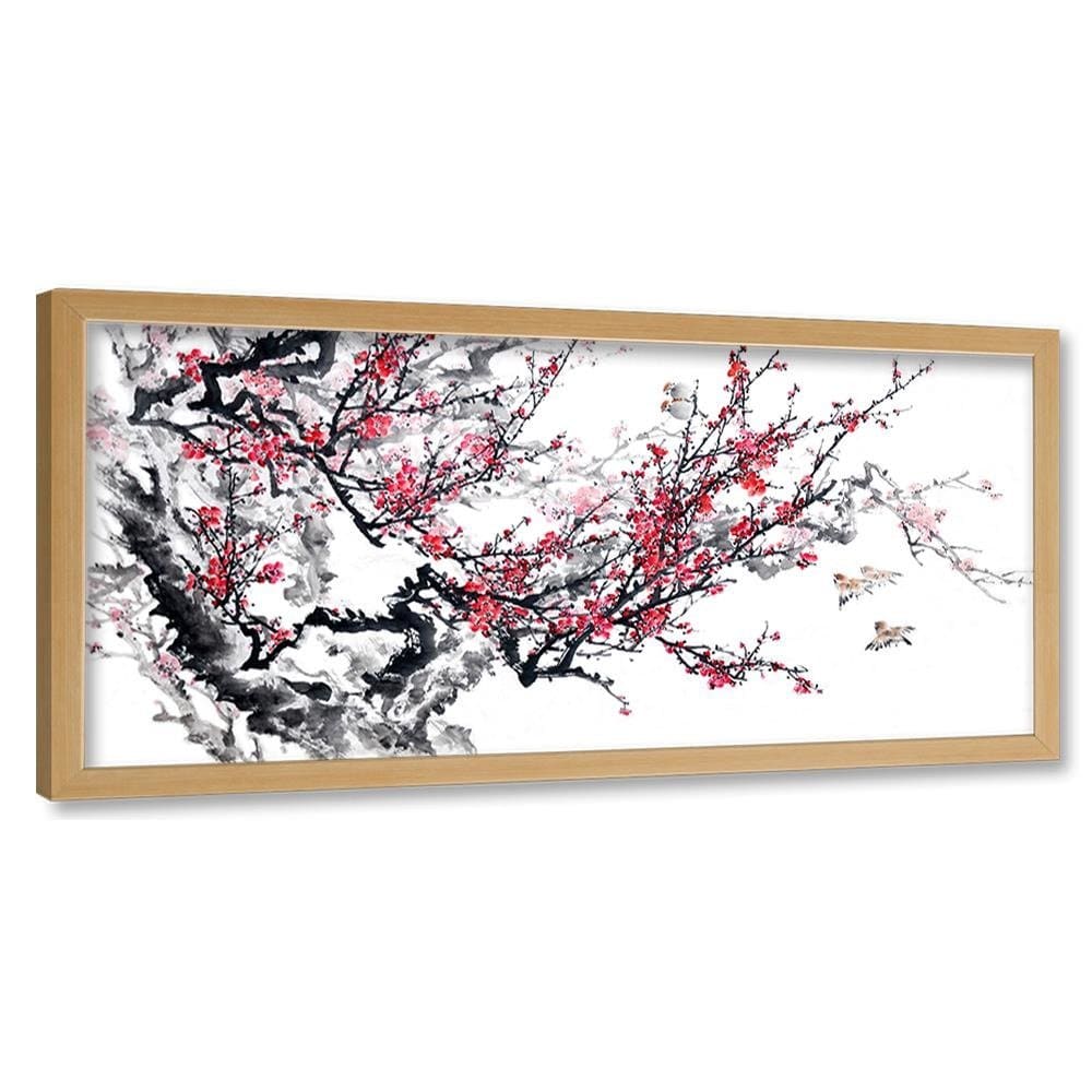 Picture in natural frame PANORAMA, Cherry Blossom Home Trends