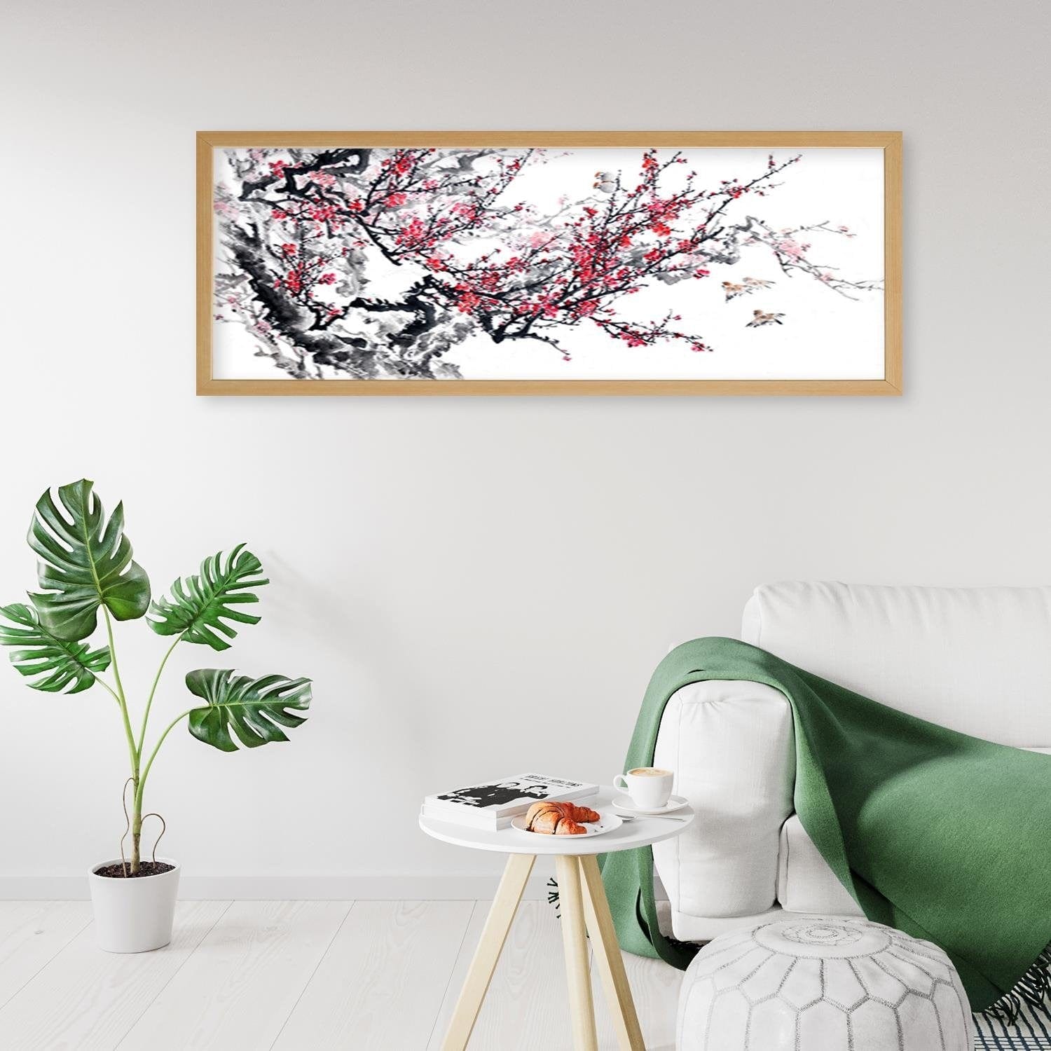 Picture in natural frame PANORAMA, Cherry Blossom Home Trends