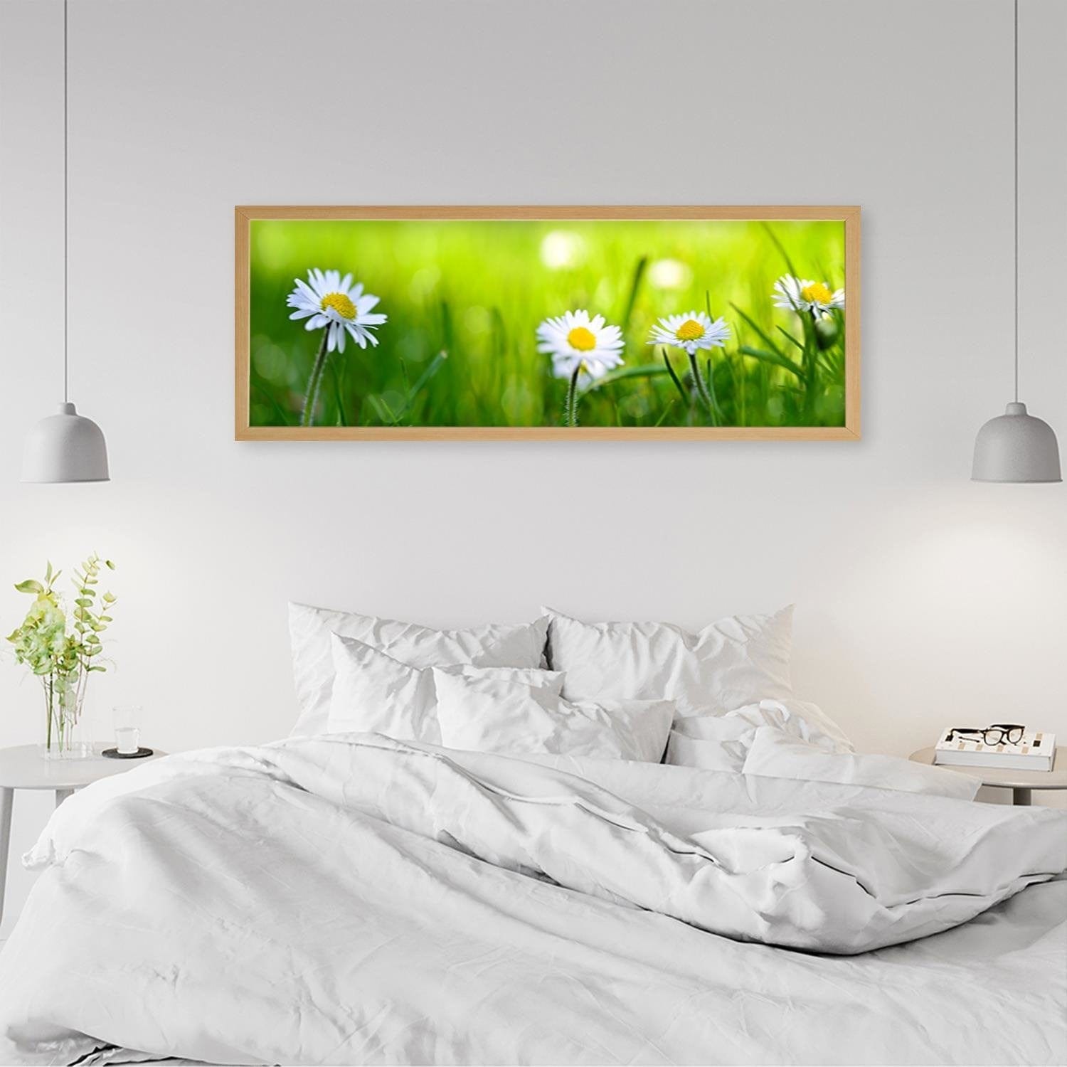 Picture in natural frame PANORAMA, Daisy Flower Home Trends