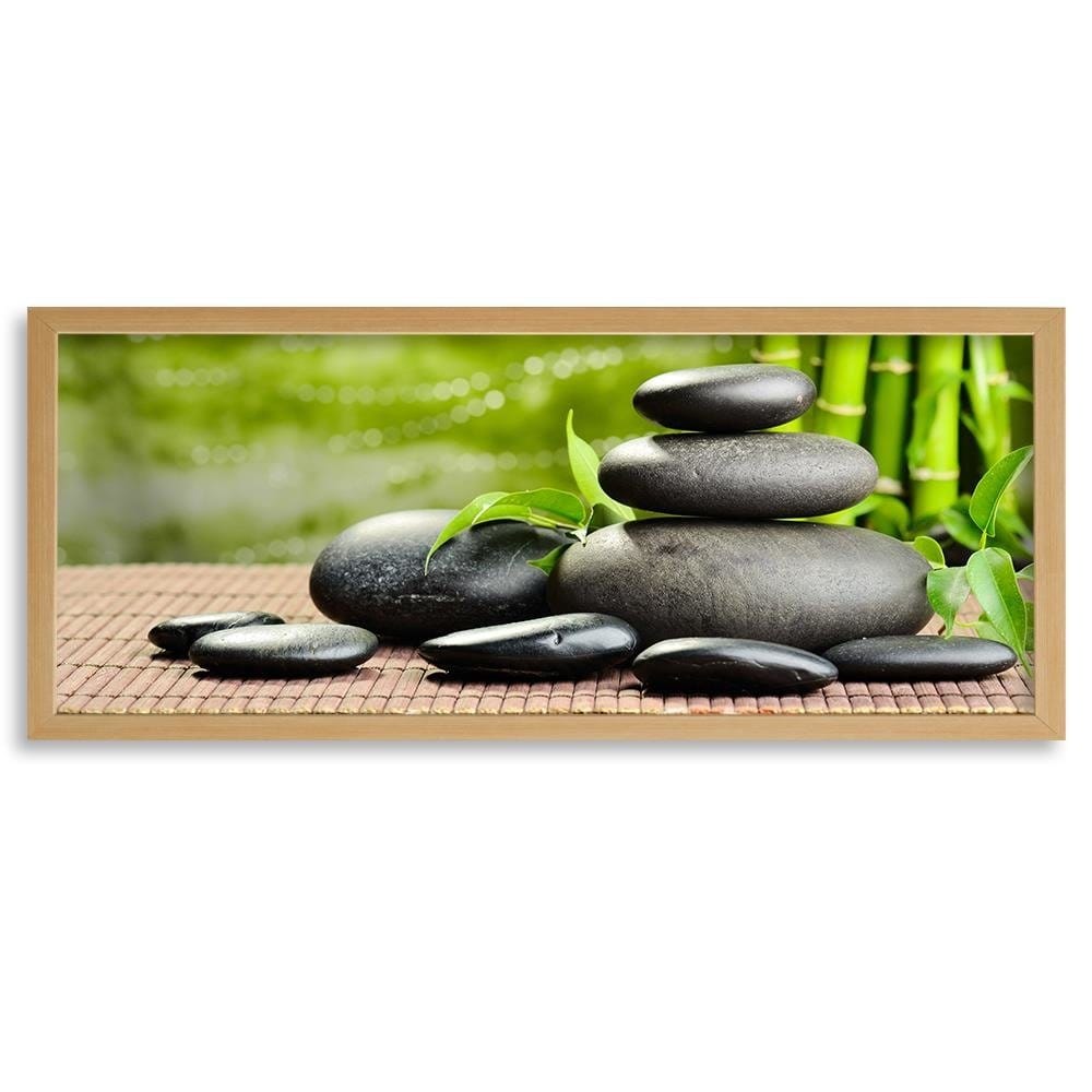 Picture in natural frame PANORAMA, Dark Zen Stones Home Trends