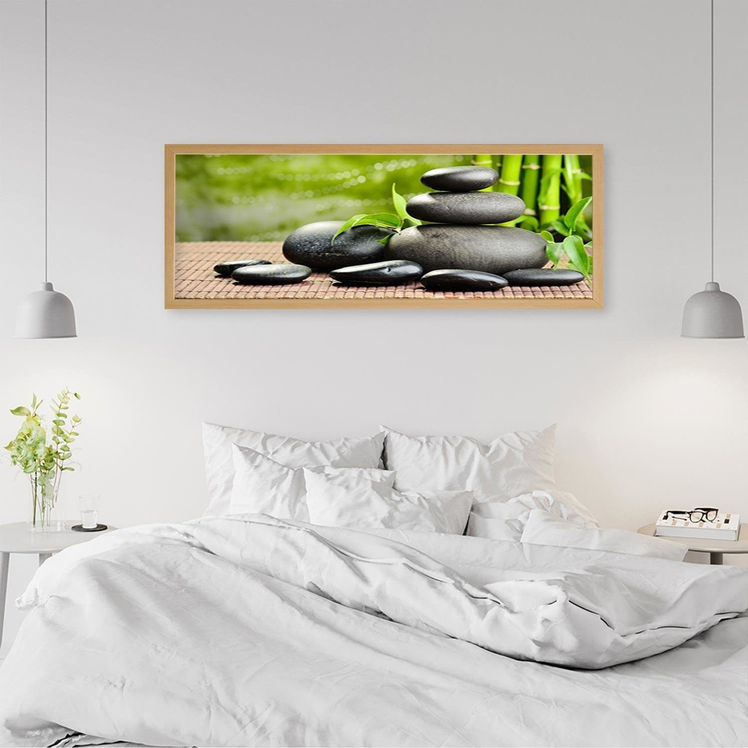 Picture in natural frame PANORAMA, Dark Zen Stones Home Trends