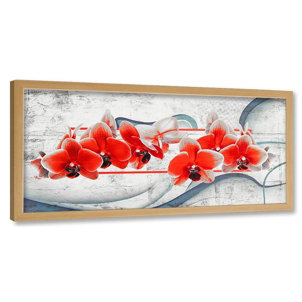 Picture in natural frame PANORAMA, Red Orchid Home Trends