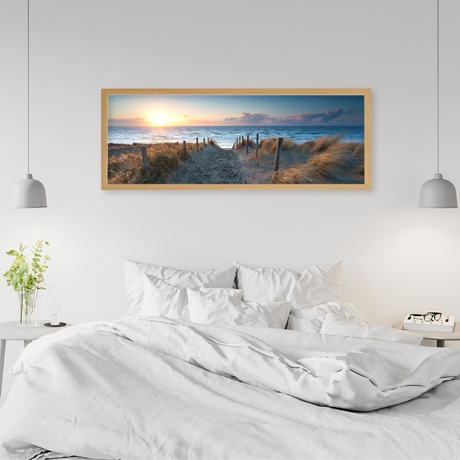 Picture in natural frame PANORAMA, Sunset Over The Sea 3 Home Trends