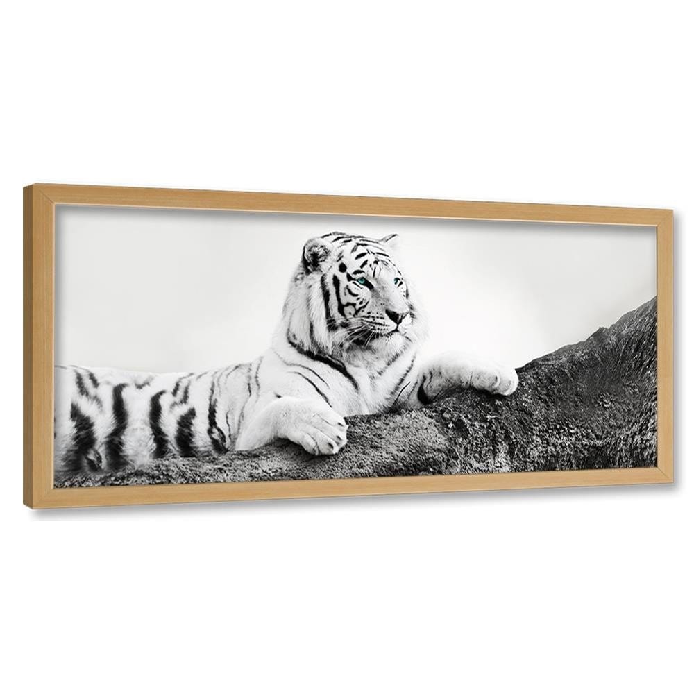 Picture in natural frame PANORAMA, The Vigilant Tiger Home Trends
