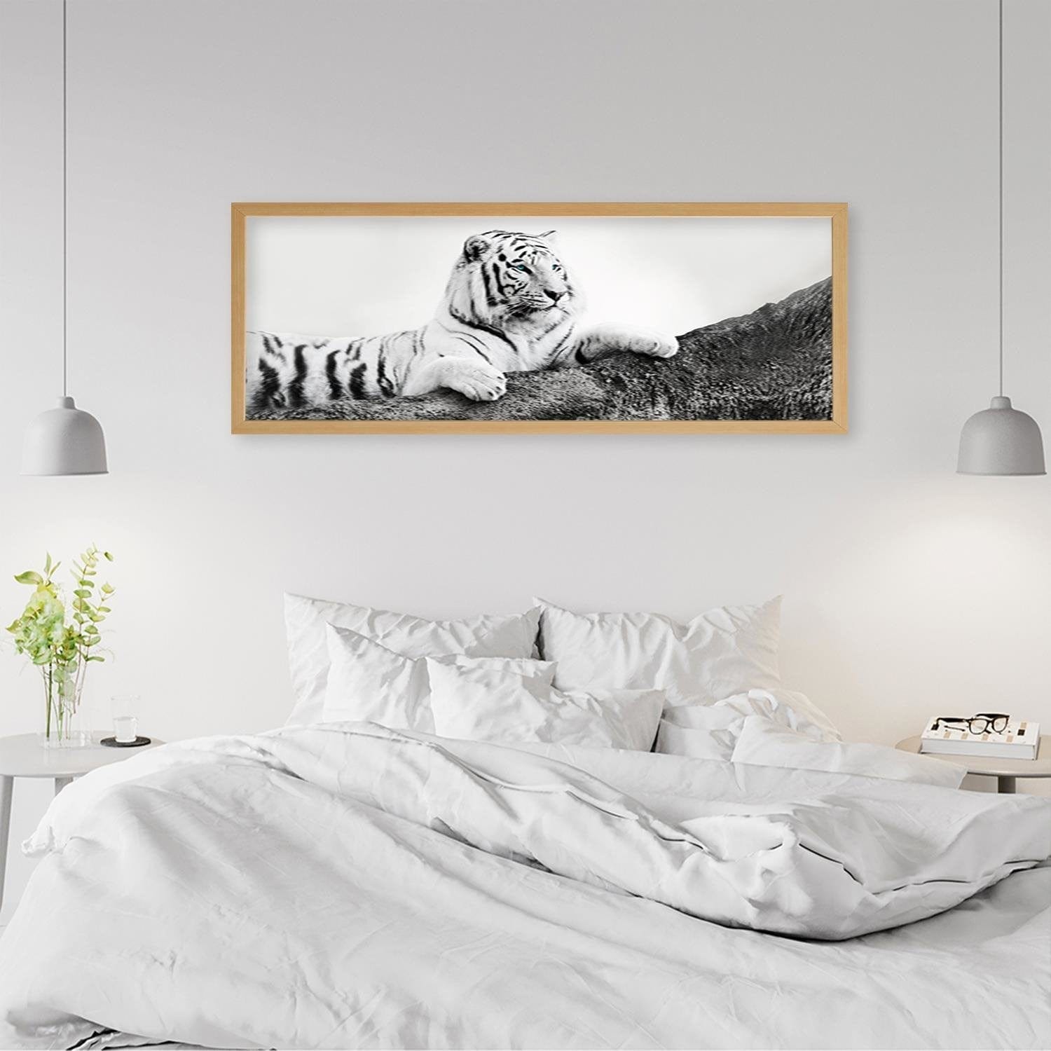 Picture in natural frame PANORAMA, The Vigilant Tiger Home Trends