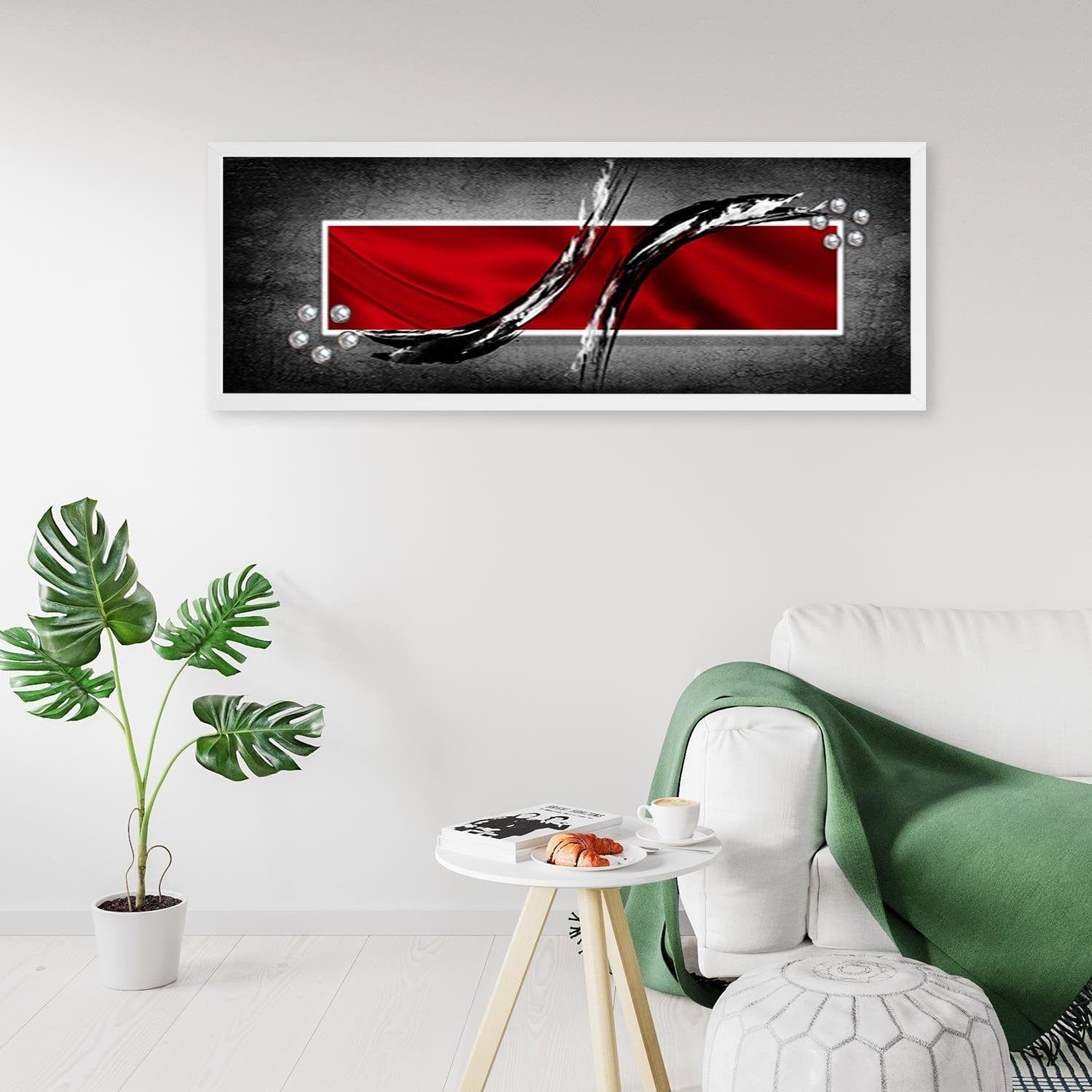 Picture in white frame PANORAMA, Abstraction Rectangle  Home Trends
