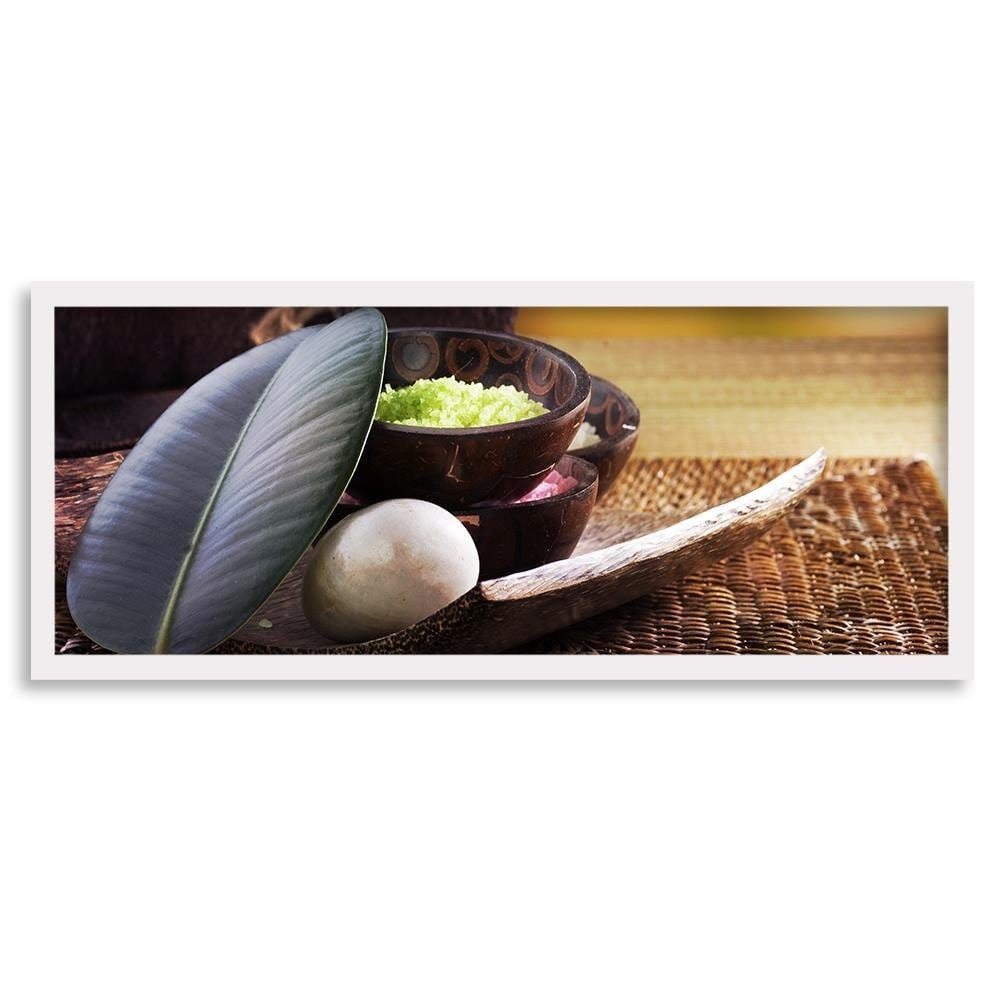 Picture in white frame PANORAMA, Composition Of Leaves Home Trends
